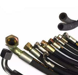 China Textile Reinforcement Hydraulic Rubber Hose Oil Pipe Low Pressure Resistance SAE100 R6 EN854 R6 factory