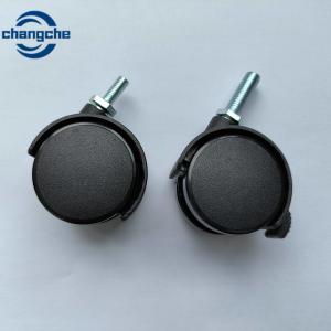 China 1.5 Inch Nylon Furniture Casters M10x15mm Threaded Stem Swivel Caster Wheels factory