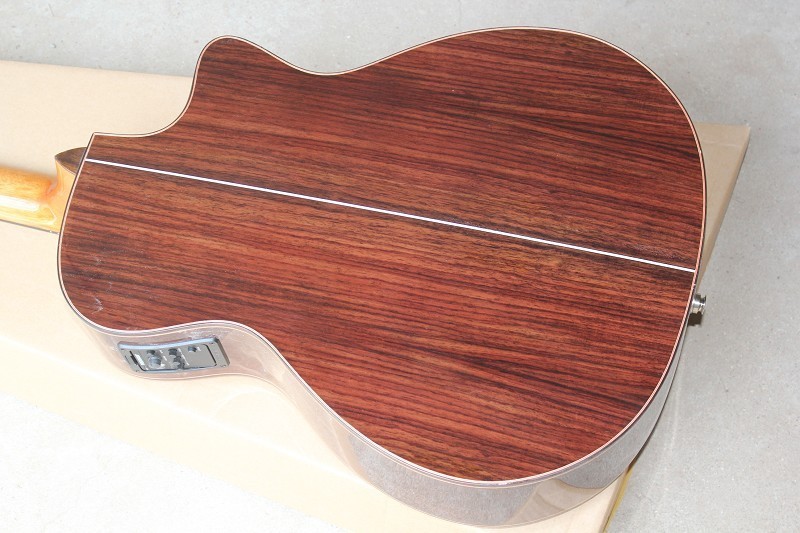 Ebony finggerboard 41-inch cutaway 916 natural wood color left handed acoustic guitar, Spruce,fishman pickup EQ