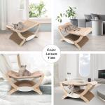 Cat'S Nest Wooden Cat Bed Swing Cat Rocker Chair All Seasons Removable And