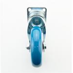 Q345 Blue Polyurethane Flat Bottom PU Caster Wheels For Kitchen