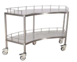 China Hospital Fan Shaped Apparatus Cart Medical Trolley Cart For Hospital 1400MM 45CM factory