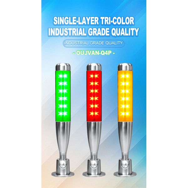 70 / Min Shiny Signal Tower Lamp DC 24V IP54 For CNC Machine Status Indicator