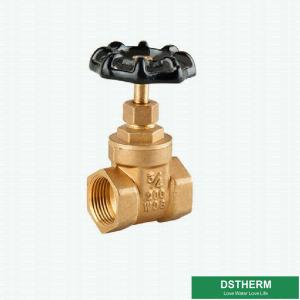 China Customized 200 WOG BSPT NPT Big Style Brass Gate Valve With Black Iron Handle factory