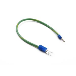 Copper Connector Custom Wiring Harness Green / Yellow Color With Spade Terminal