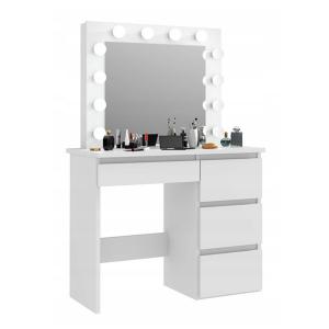 China 136cm Height Touch Screen MDF Solid Wood Dressing Table With Mirror factory