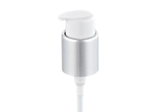 Dust Cover Cosmetic Treatment Pumps Metalic Silver Smooth Straight Sided Serum