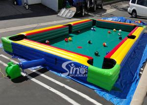 China Giant Human Inflatable Snooker Pool Table With Snooker Balls For Snooker Football Entertainment factory