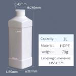 Disinfectant Milk 1 Liter HDPE Plastic Bottles Acid Etch
