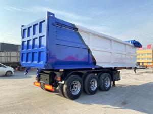 China Heavy Duty Hydraulic Tri 3/4 Axle U Shaped Rear Dump Truck Semi Trailer Tipper Trailer factory