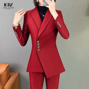 China Skirts Suits Closure Type Single Button Two Pieces Formal Ladies Business Woman Suit factory