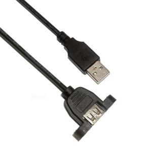 China 200MM Usb 2.0 Plug Panel Mount Cable , 4.8Gbps Usb To Type A Cable factory