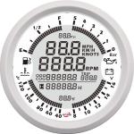 Black 85mm 16V 5Bar Multi Function Boat Gauges Yacht Instrument