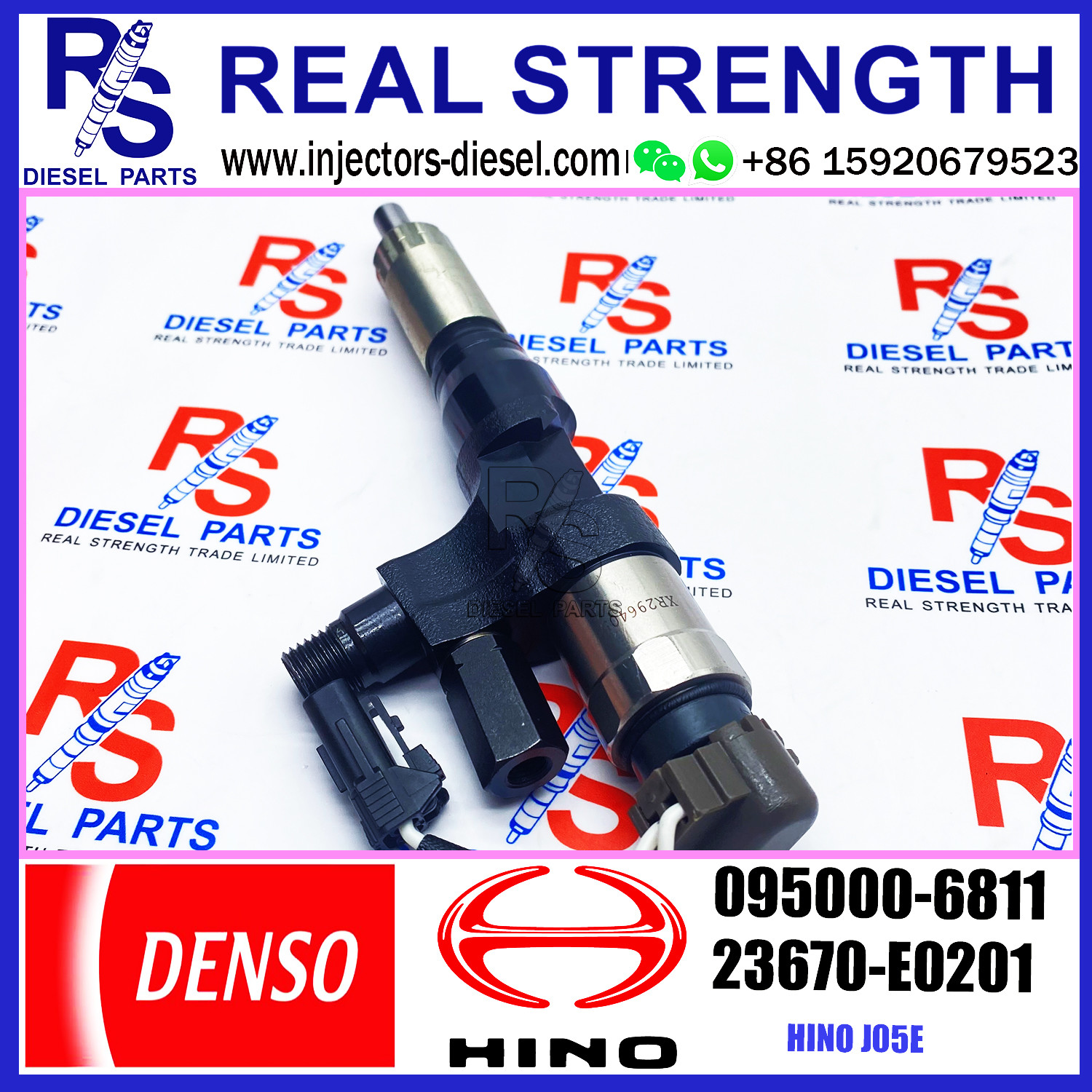 common rail injector 095000-6811 095000-6812 098000-6813 23670-E0201 23670-E0202 23670-E0203 For HINO J08E