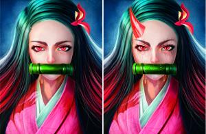 China Demon Slayer 3D Lenticular Pictures PET for Kid's Room Decoration factory