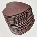 Shockproof Heart Shape Paper Cushion Pad Logo Printed Wood Pulp