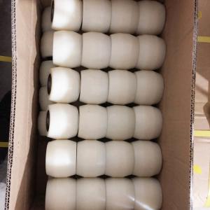 China 80x60mm White Plastic Pallet Truck Back Wheels Solid Bearing Wheels For Hand Forklifts OEM factory