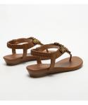 BS119 Sandals Female Slope Heel New Summer Flip Flops Rhinestone Fairy Style