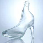 Glass 350ml 500ml High Heel Shoe Shape Liquor Whiskey Red Wine Bottle for