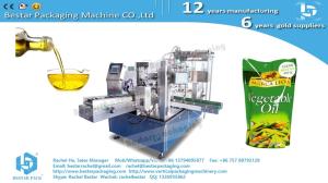 China Bestar automatic doypack machine for edible oil 700-2000ml pouch packaging factory