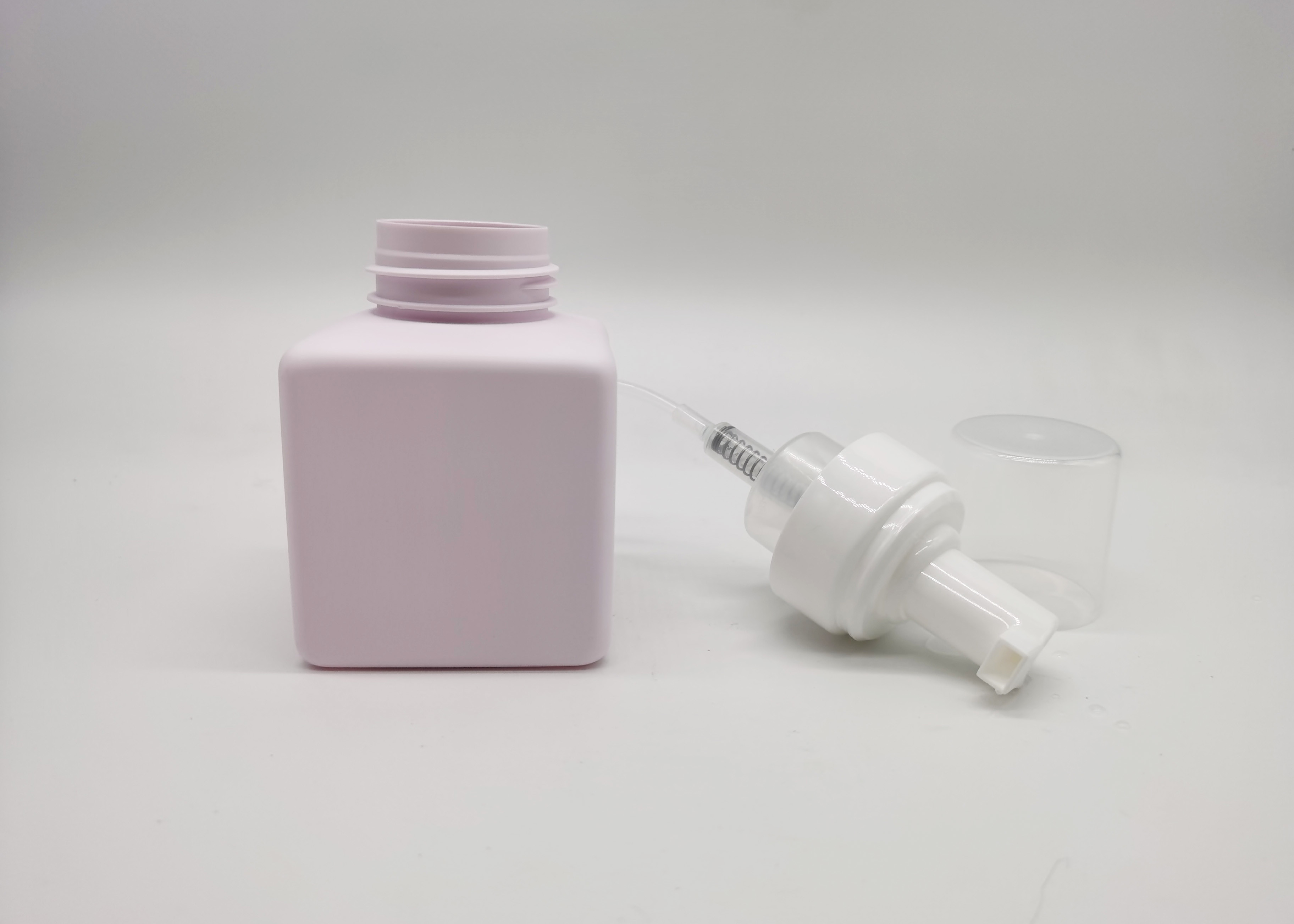 Pink 250ml PET Plastic Cosmetic Bottles With Foam Pump