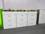 To offer white coler vetical filing cabinet/knocked down structure/powder