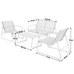 Outdoor Furniture AJUNION Colorful Macaron Metal Patio Set with 4 Seating Lounge