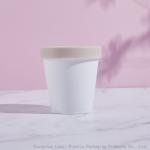 White Frosted 8.5oz 250ml PP Cosmetic Cream Jars For Aloe Gel