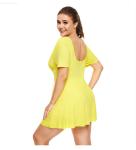 Customized Plus Size Workout Outfit Knited Sexy Back Sport Running Dress
