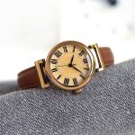 Roman Numerals Belt Quartz Battery Wristwatches Mineral Glass 30m Waterproof