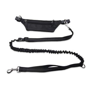 China Pet Reflective Hands Free Leash With Waist Bag And Telescopic Adjustment For Dog Sports Running Leash factory