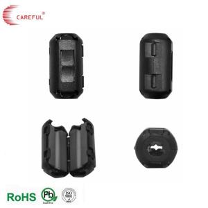 Black Plastic SCRC/SCNF Type Clip On Soft Two Pieces EMI Suppression Ferrite