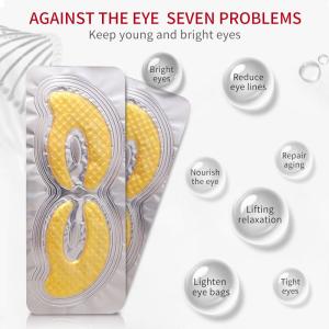 China 24k Gold Skin Care Moisturizing Eyecare Cosmetics Remove Dirk Circles Collagen Hydrogel Eye Patch factory