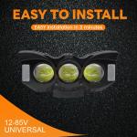Plastic Project Light White Yellow Dual Color Motorcycle Fog Light