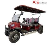 6 Seat Motorized Golf Cart With Artificial Leather Seats PP Hard Plastic Body