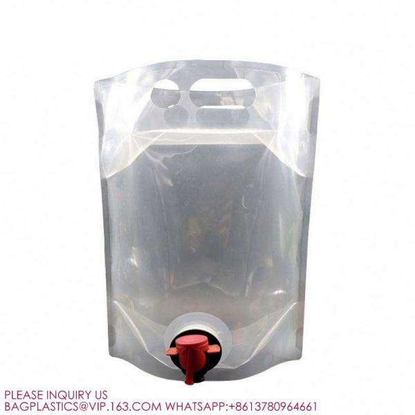 Dispenser Bib Bag Laminated Aluminum New Products 2L 3L 5L Stand Up Pouch Spout