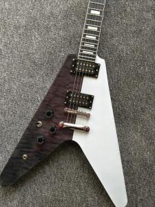 China Flying-V 2018 electric guitar,left hand flying V guitar,ebony fingerboard high quality guitar factory