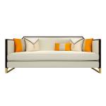 Lobby Furniture solid wood sofa with Cotton linen Upholstered Sofa in 2+3 seat