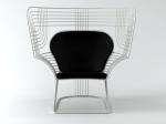 Outdoor Showroom Link Easy Chair Furniture With Varnished Steel Tom Dixon Design