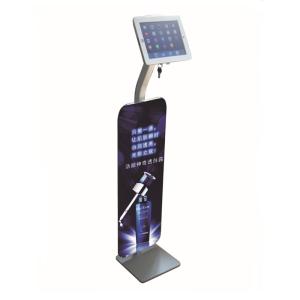 Workstation iPad Kiosk Stand Bracket Locking Clamshell with Billboard