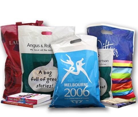 China Custom Biodegradable Transparent Supermarket PE Packaging T-shirt Shopping Plastic Bag factory