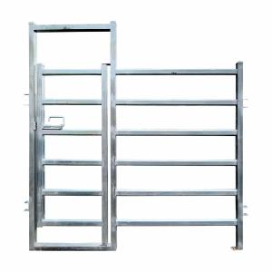 China Side Gate Livestock Fencing Galvanized Man Gate Farm Cow Fence Panels Oval tube factory