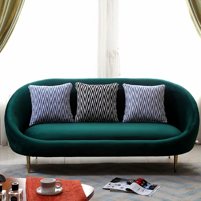 Modern Fashion Hotel Guest Room Velvet Sofas Undertake Hotel Projects