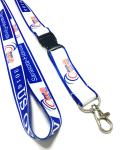 Fashion Blue White Dye Sublimation Lanyards US OPEN Logo heat transfer lanyards