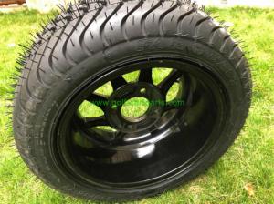 China Yamaha 12&quot; MASSFX QUAKE Black Golf Cart 20x10-10 Tire Wheel Kit 10x7 Rim 4 Pack factory