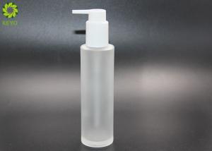 China Frosted Glass Hair Oil Body Essential Oil Pump Bottle 100ml 120ml factory