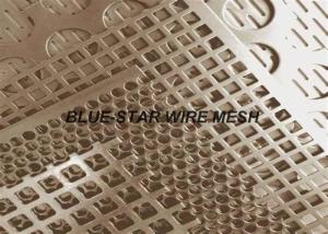 China Gold Decorative Brass Perforated Metal Sheet With Holes Anti - Corrosion factory