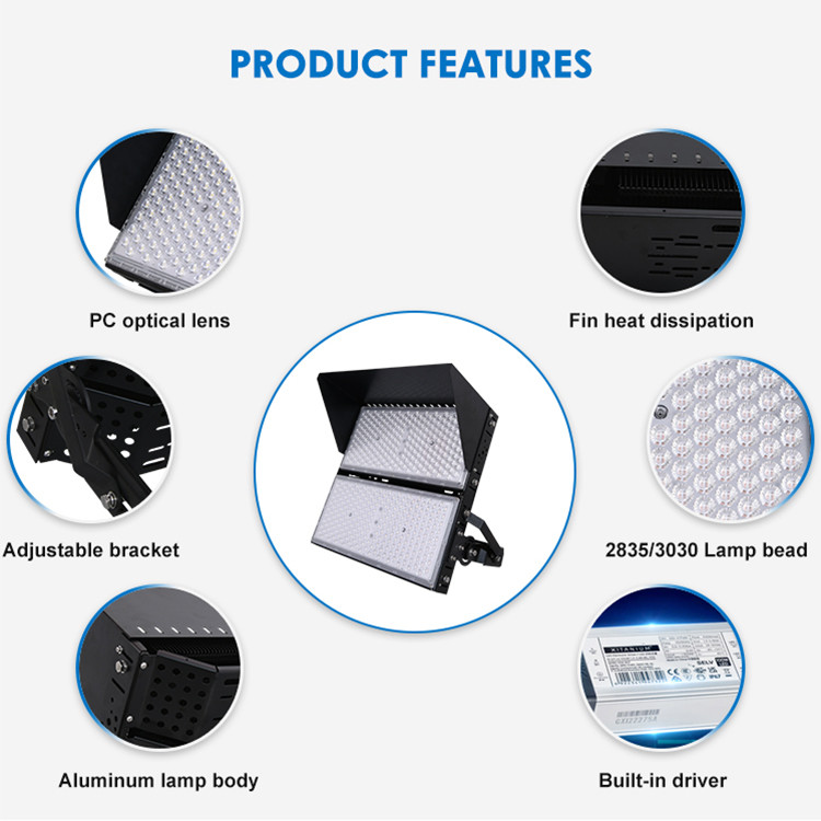 High Brightness exterior LED Flood Light for Tennis Court SMD2835