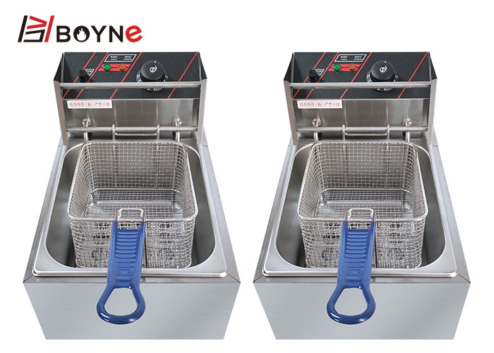 8 Liter Electric Single Tank Table Top Deep Fryer For Restaurant