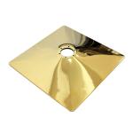 Gold Plated Titanium Square 500×500mm Barber Chair Base With Oil Pump Height
